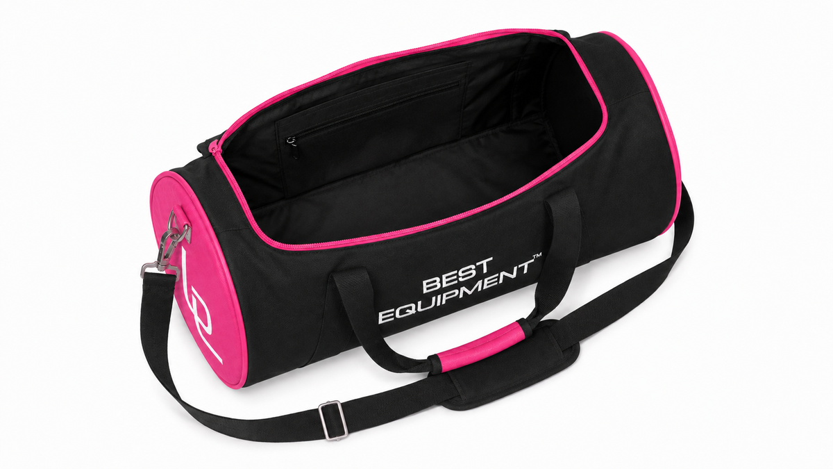 Best Equipment Gym Bag - Black and Vibrant Pink